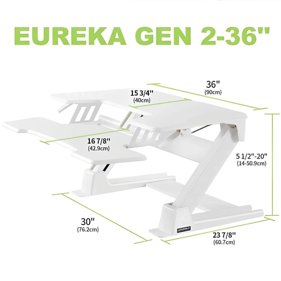 Γραφείο Gaming Eureka Ergonomic από MDF 90x81.5cm - Λευκό image 3