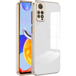 Θήκη Σιλικόνης Xiaomi Redmi Note 11 Pro / Redmi Note 12 Pro 4g - Bodycell Gold Plated - Λευκό