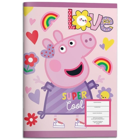 Τετράδιο Καρφίτσα Διακάκης Peppa Pig 17x25cm (1 Τεμάχιο) image 1