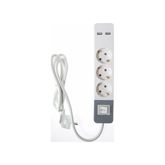Πολύπριζο Osio OPS-3003 3 Θέσεων & 2x Usb 1.5m - Λευκό image 0