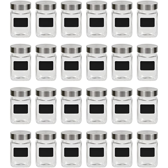 Βάζο Αποθήκευσης Τροφίμων Vidaxl Γυάλινο 300ml 24 Τμχ - Διάφανο image 0
