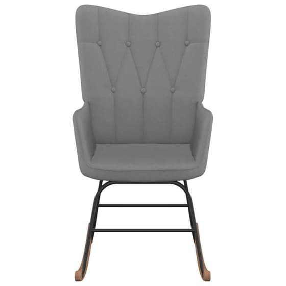 Κουνιστή Πολυθρόνα VidaXL από Ύφασμα με Σκαμπό - Σκούρο Γκρι image 6