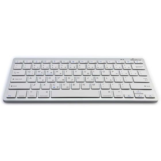 MediaRange MROS132-GR Ασύρματο Bluetooth Πληκτρολόγιο - Ασημί (GR) image 2
