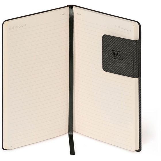 Σημειωματάριο Legami Ριγέ Large Deep Graphite image 4