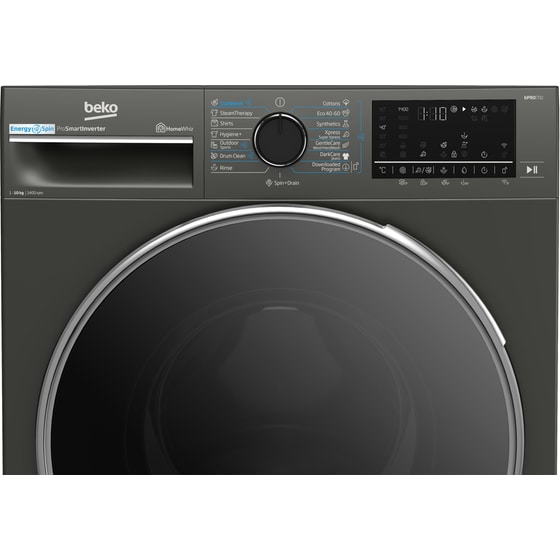 BEKO B7WFU610418MB2 ES 10 kg 1.400 Στροφές με WiFi Inox Πλυντήριο Ρούχων image 4