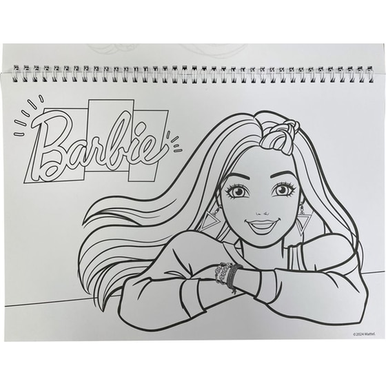 Μπλοκ Ζωγραφικής Gim 23x33 με Αυτοκόλλητα Barbie 40 Φύλλων image 4