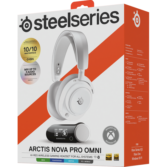 Ασύρματα Gaming Ακουστικά SteelSeries Arctis Nova Pro Omni - White image 14