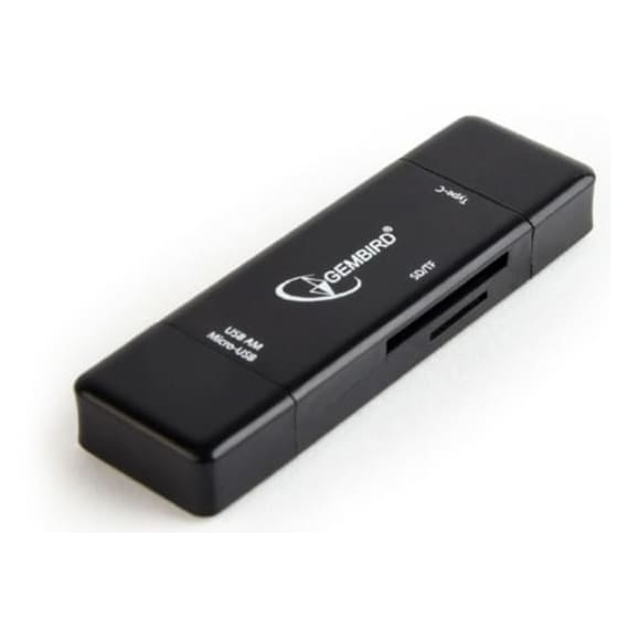 Card Reader Gembird Usb Hub Multi Usb SD - Μαύρο image 1