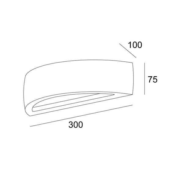 Απλίκα Τοίχου Aca Meio G85361w Γύψινη 30x10x8 cm - Λευκή image 1