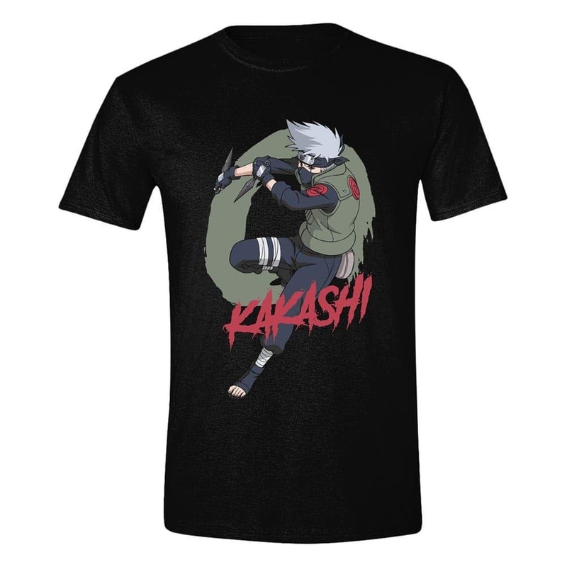 PCMERCH T-shirt Pcmerch Naruto Shippuden Kakashi - Μαύρο