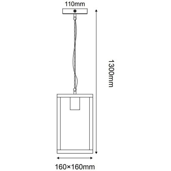 Φωτιστικό Οροφής Εξωτερικού Χώρου Aca 16x16x130 cm - Λευκό image 1