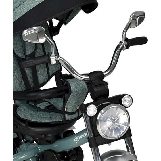 Παιδικό Τρίκυκλο Ποδήλατο Bebe Stars Chopper Ocean 6 σε 1 με Φωτάκι Νυκτός & Μουσική - Γκρι image 1