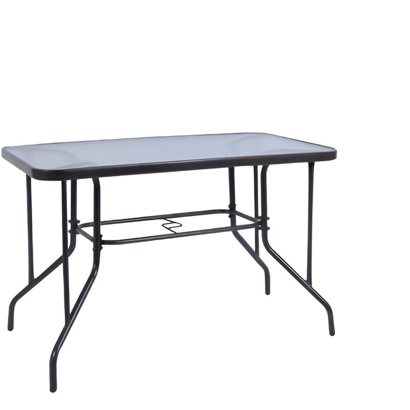 WOODWELL Τραπεζαρία Εξωτερικού Χώρου Woodwell c11207 από Γυαλί/Μέταλλο 110x60x71 cm - Γκρι
