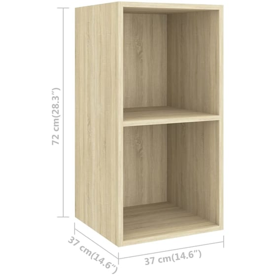 Έπιπλα Τηλεόρασης VidaXL από Μοριοσανίδα 4 Tμχ 37x37x72 cm - Καφέ image 4