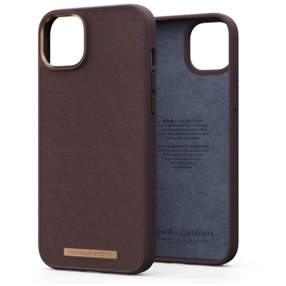 Θήκη Apple iPhone 14 Plus - Njord Leather Back Cover - Dark Brown image 0