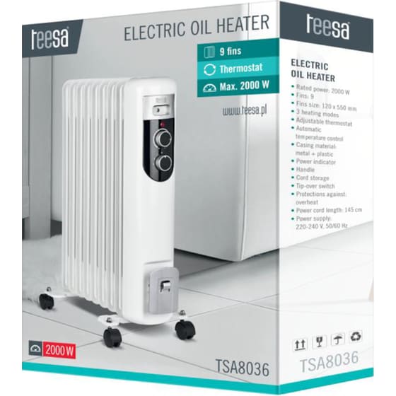 Καλοριφέρ Λαδιού TEESA TSA8036 2000W image 3