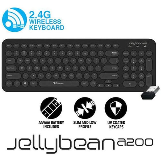 ALCATROZ Jellybean A200 Ασύρματο Πληκτρολόγιο - Μαύρο (US) image 0