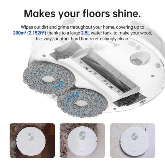 DREAME L10s Ultra Robot Vacuum για Σκούπισμα και Σφουγγάρισμα Λευκό Σκούπα Ρομπότ image 13