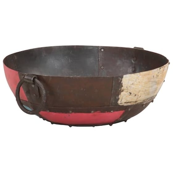 VIDAXL Τζάκι Εξωτερικού Χώρου Ø40x30cm Ρουστίκ από Σίδηρο - Πολύχρωμο image 4