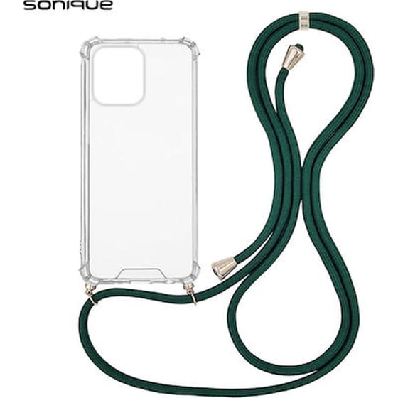 Θήκη Xiaomi  Redmi Note 10 Pro - Sonique Armor Με Κορδόνι Πράσινο Σκούρο - Clear image 0
