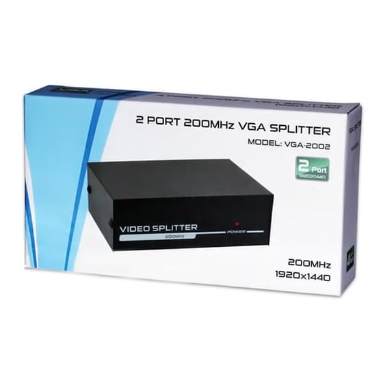 Powertech Vga Splitter Cab-g031, 1 Σε 2 Συσκευές, 1920x1440px, 200mhz image 2