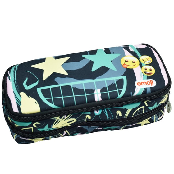 Κασετίνα Οβάλ Διπλή Gim Emoji Stars image 0