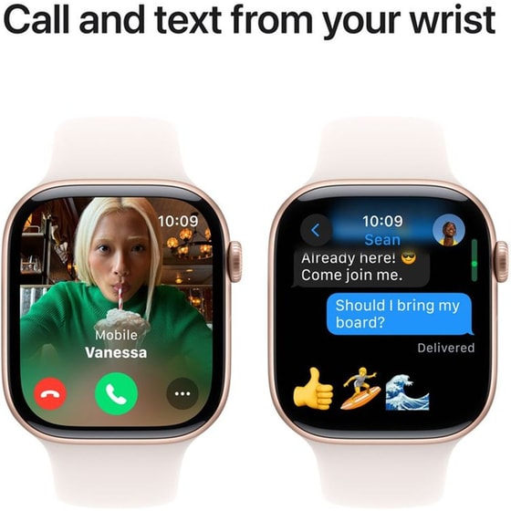 Apple Watch Series 10 GPS 46mm Rose Gold Aluminium Case with Light Blush Sport Band - M/L image 6