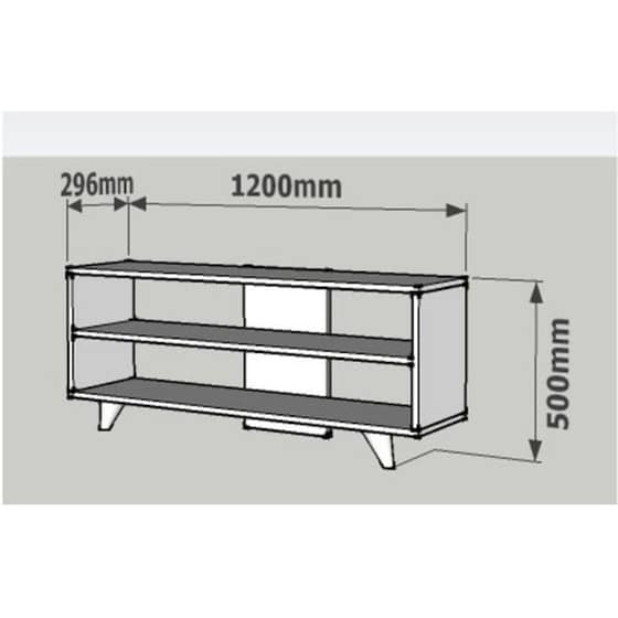 Έπιπλο Τηλεόρασης Prima Μοριοσανίδα 120x29.6x50 cm - Καφέ image 1
