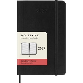 Ημερολόγιο Ημερήσιο 2027 Moleskine 12M Pocket Soft Cover Μαύρο