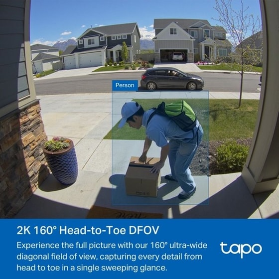 Κουδούνι Πόρτας TP-Link D210 Smart Doorbell με Κάμερα - Λευκό/Μαύρο image 7