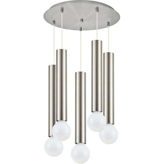 Φωτιστικό Οροφής Πολύφωτο Homelighting Adept Tube 77-8663 Μεταλλικό - Ασημί image 0