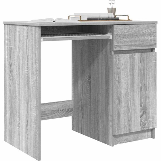 Γραφείο VidaXL από Επεξεργασμένο Ξύλο 86x49x76 cm - Γκρι Sonoma image 3