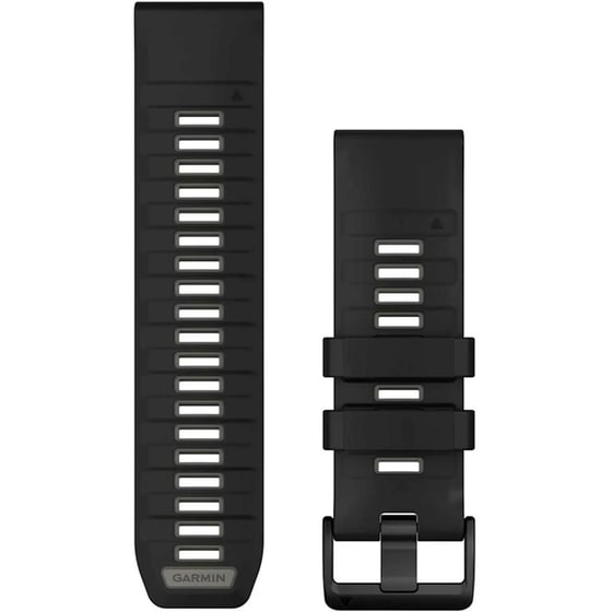 Λουράκι Garmin QuickFit 26 Silicone Band για Garmin QuickFit 26mm - Black with Pebble Gray image 0
