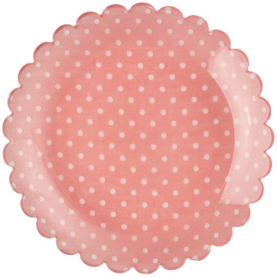 Πιάτο Ακρυλικό Rice 15 cm - Πουά Κοραλί image 0