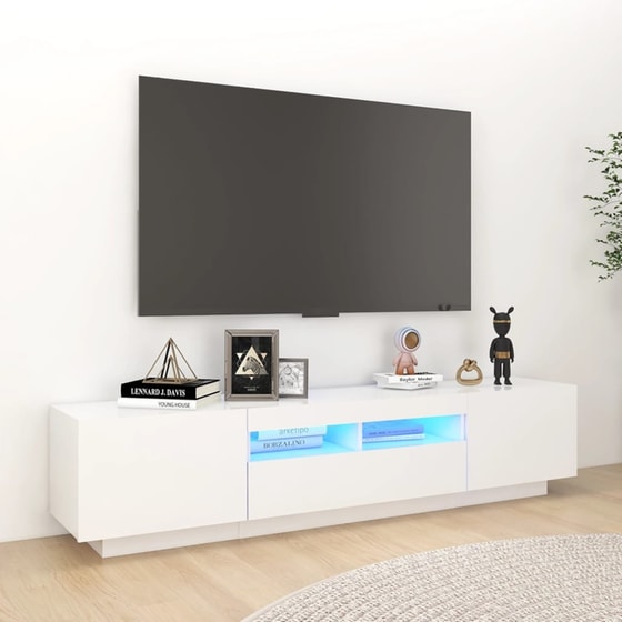 Έπιπλο Τηλεόρασης VidaXL από Μοριοσανίδα 180x35x40 cm  - Λευκό image 1