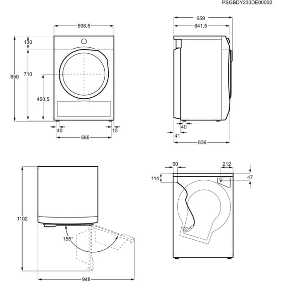 ELECTROLUX EW6D295GE GentleCare 9kg A+++ με Αντλία Θερμότητας Λευκό Στεγνωτήριο Ρούχων image 1