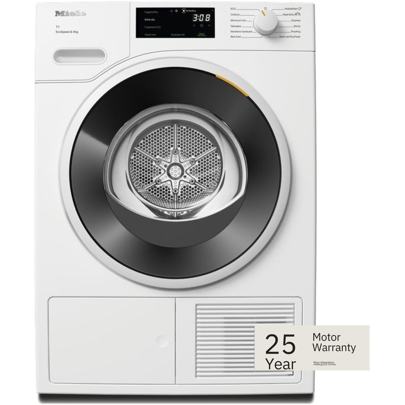 MIELE MIELE TWD640WP EcoSpeed 9 kg με Αντλία Θερμότητας Λευκό με WiFi Στεγνωτήριο Ρούχων