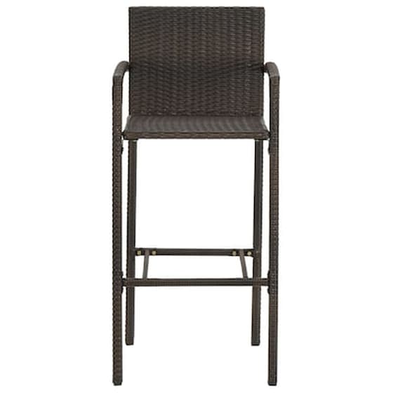 Σκαμπό Κήπου VidaXL από Συνθετικό Ρατάν 52x56x118 cm 4 Τμχ - Καφέ image 3