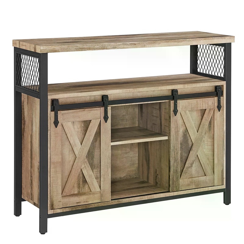 VASAGLE Μπουφές Vasagle από Μοριοσανίδα 100x33x80 cm - Μπέζ