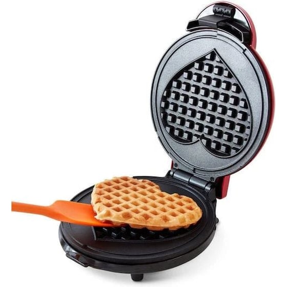 Βαφλιέρα ACP σε Σχήμα Καρδιά 350 W Κόκκινο image 1