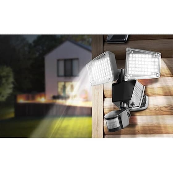 Διπλός Ηλιακός Led Προβολέας 12 W Με Ανιχνευτή Κίνησης Και Φωτοβολταϊκό Συλλέκτη Spm 40000074 image 4