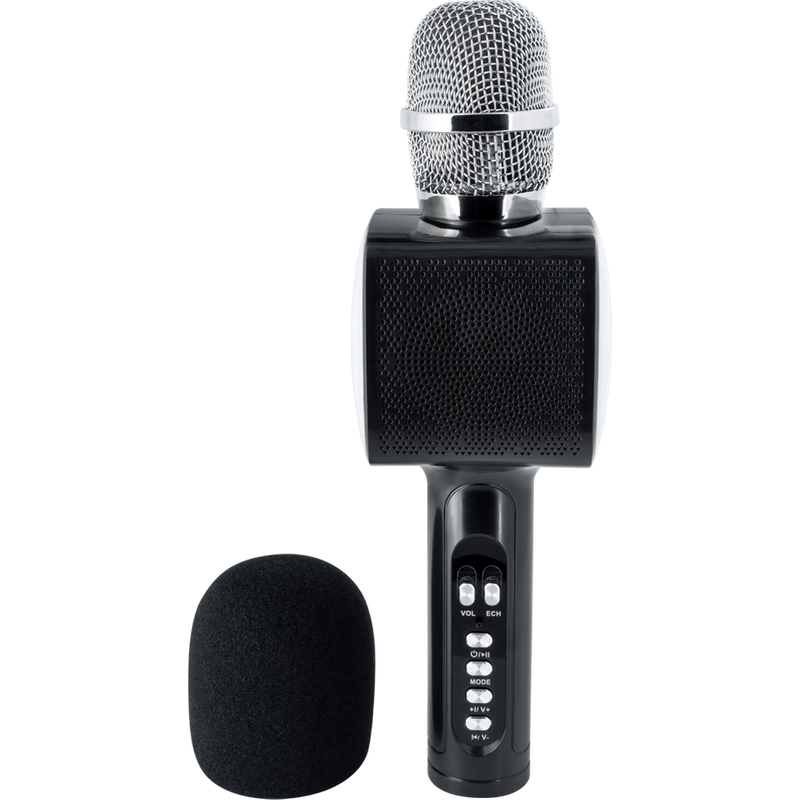 BIGBEN Μικρόφωνο Karaoke Bigben PARTYBTMIC2BK με εφέ φωτισμού 15W - Black
