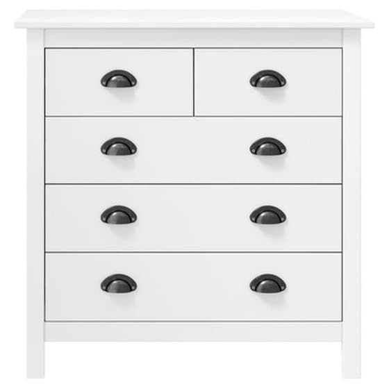 Vidaxl Συρταριέρα Hill Range Λευκή 79x40x80 Εκ. Από Μασίφ Ξύλο Πεύκου image 3