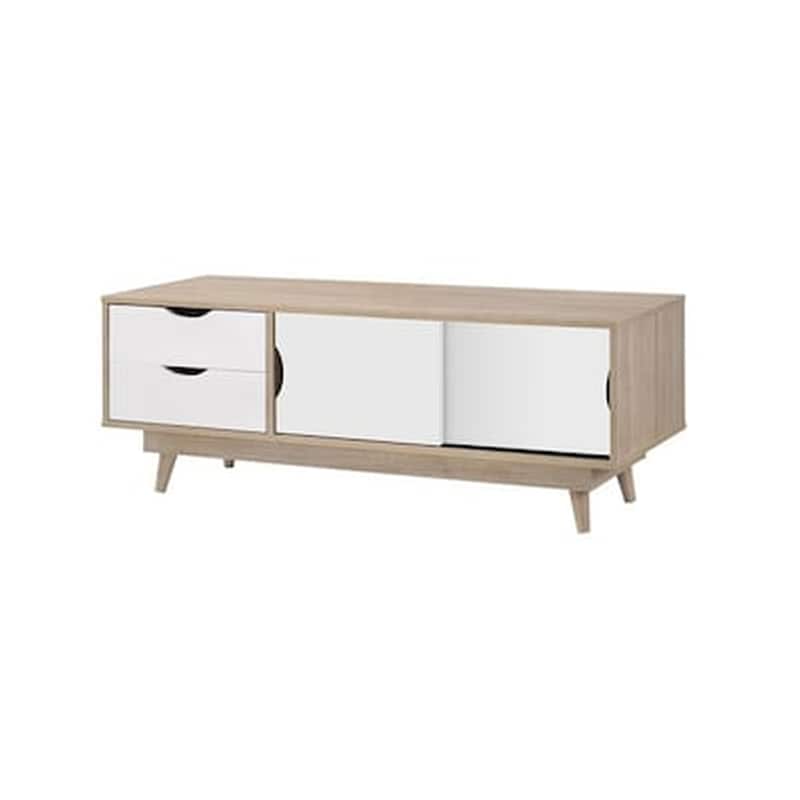 WOODWELL Έπιπλο Τηλεόρασης Woodwell από Ξύλο 120x45x45cm - Λευκό