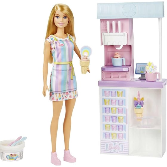 Κούκλα Barbie You Can Be Anything Μαγαζάκι Με Παγωτά (HCN46) image 2