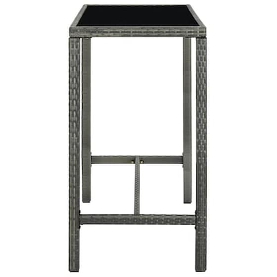 Vidaxl Σετ Επίπλων Μπαρ Κήπου 9 Τεμ. Γκρι Συνθετικό Ρατάν Με Μαξιλάρια image 4