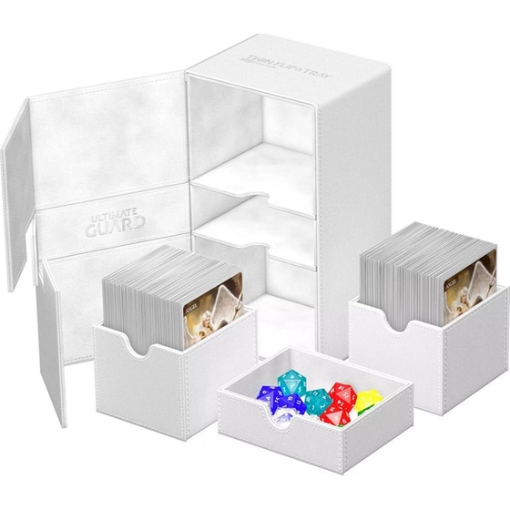 Ultimate Guard Twin Flip`n`tray 200+ Xenoskin Monocolor White image 2