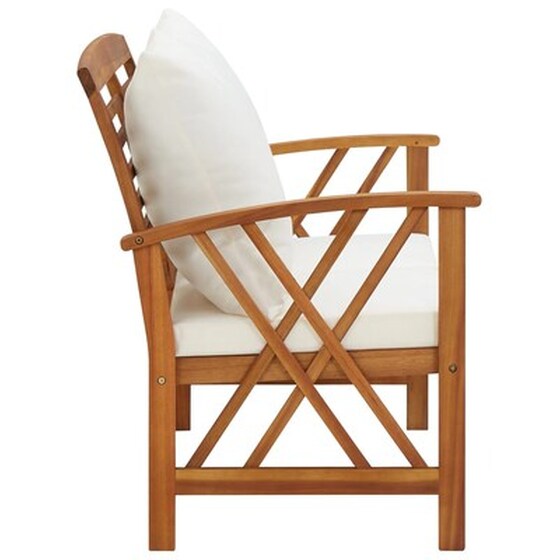 Παγκάκι Κήπου VidaXL από Μασίφ Ξύλο Ακακίας 119x67x83  cm - Σκούρο Γκρι image 3