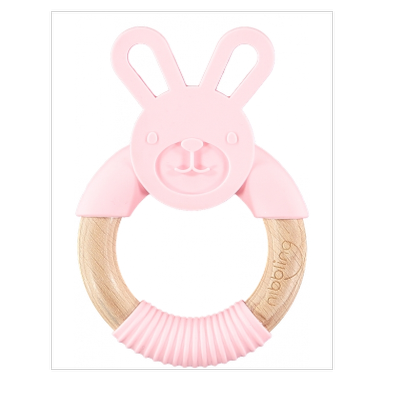 NIBBLING Μασητικό-κρίκος Οδοντοφυίας Nibbling Bo Bunny Pink Br74235