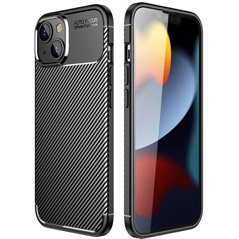 Θήκη Apple iPhone 14 Plus - Ancus AutoFocus Carbon Fiber - Black